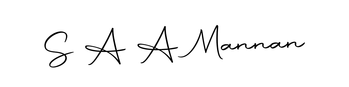 if you are searching for the best signature style for your name S A A Mannan. so please give up your signature search. here we have designed multiple signature styles  using Autography-DOLnW. S A A Mannan signature style 10 images and pictures png