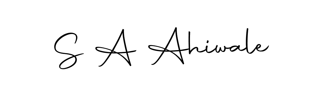You should practise on your own different ways (Autography-DOLnW) to write your name (S A Ahiwale) in signature. don't let someone else do it for you. S A Ahiwale signature style 10 images and pictures png