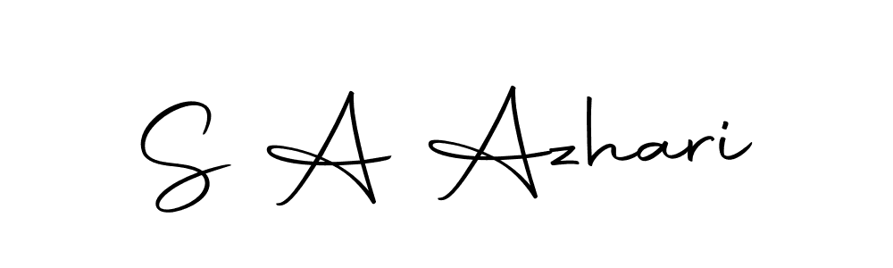 S A Azhari stylish signature style. Best Handwritten Sign (Autography-DOLnW) for my name. Handwritten Signature Collection Ideas for my name S A Azhari. S A Azhari signature style 10 images and pictures png