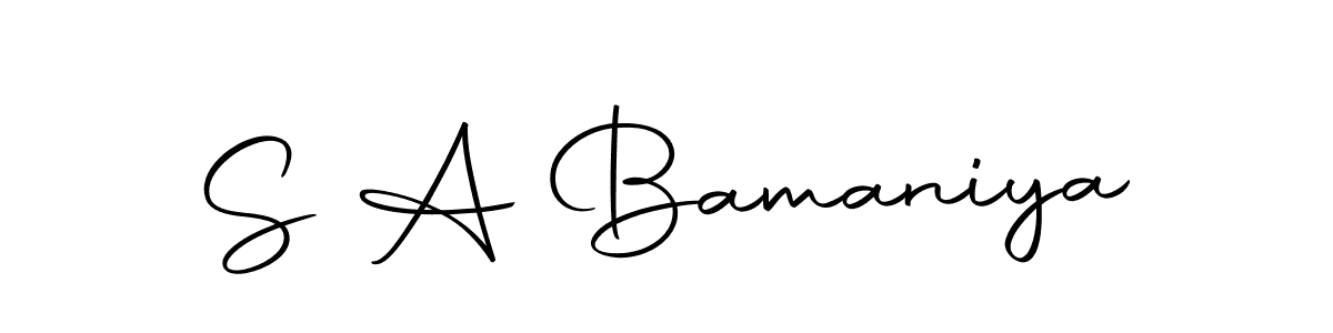 S A Bamaniya stylish signature style. Best Handwritten Sign (Autography-DOLnW) for my name. Handwritten Signature Collection Ideas for my name S A Bamaniya. S A Bamaniya signature style 10 images and pictures png
