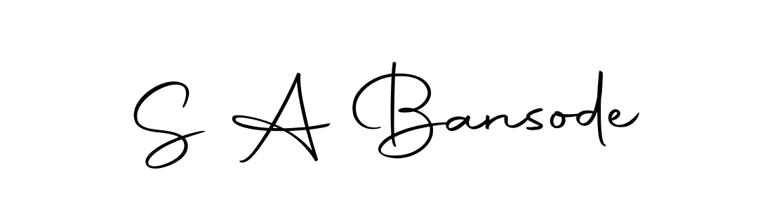 How to make S A Bansode signature? Autography-DOLnW is a professional autograph style. Create handwritten signature for S A Bansode name. S A Bansode signature style 10 images and pictures png