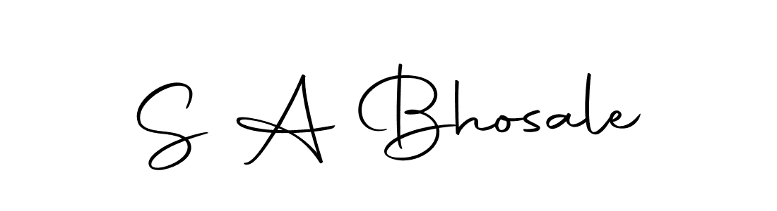 Design your own signature with our free online signature maker. With this signature software, you can create a handwritten (Autography-DOLnW) signature for name S A Bhosale. S A Bhosale signature style 10 images and pictures png