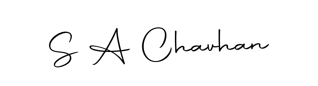How to make S A Chavhan name signature. Use Autography-DOLnW style for creating short signs online. This is the latest handwritten sign. S A Chavhan signature style 10 images and pictures png