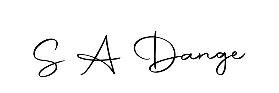 Use a signature maker to create a handwritten signature online. With this signature software, you can design (Autography-DOLnW) your own signature for name S A Dange. S A Dange signature style 10 images and pictures png