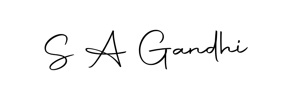 S A Gandhi stylish signature style. Best Handwritten Sign (Autography-DOLnW) for my name. Handwritten Signature Collection Ideas for my name S A Gandhi. S A Gandhi signature style 10 images and pictures png