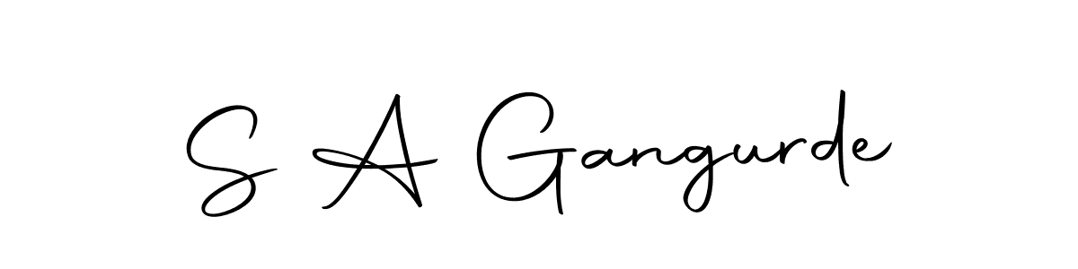 You should practise on your own different ways (Autography-DOLnW) to write your name (S A Gangurde) in signature. don't let someone else do it for you. S A Gangurde signature style 10 images and pictures png