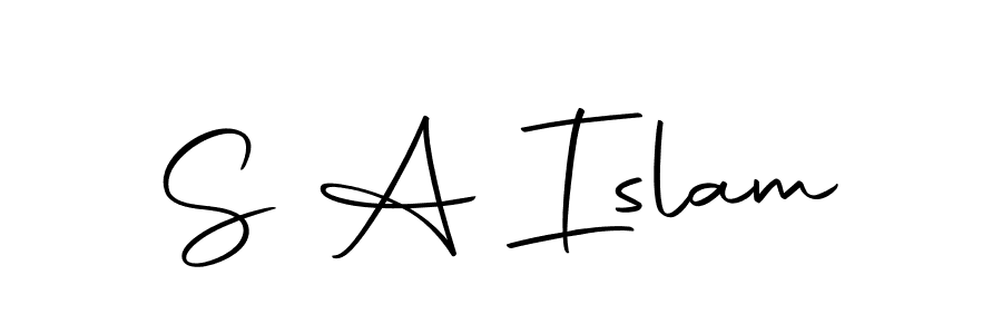 Make a beautiful signature design for name S A Islam. Use this online signature maker to create a handwritten signature for free. S A Islam signature style 10 images and pictures png