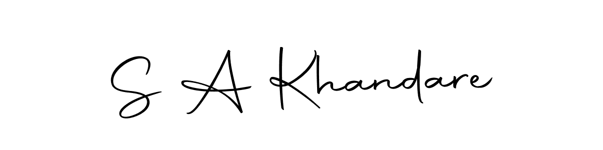 Design your own signature with our free online signature maker. With this signature software, you can create a handwritten (Autography-DOLnW) signature for name S A Khandare. S A Khandare signature style 10 images and pictures png