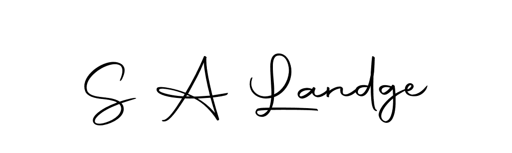 if you are searching for the best signature style for your name S A Landge. so please give up your signature search. here we have designed multiple signature styles  using Autography-DOLnW. S A Landge signature style 10 images and pictures png