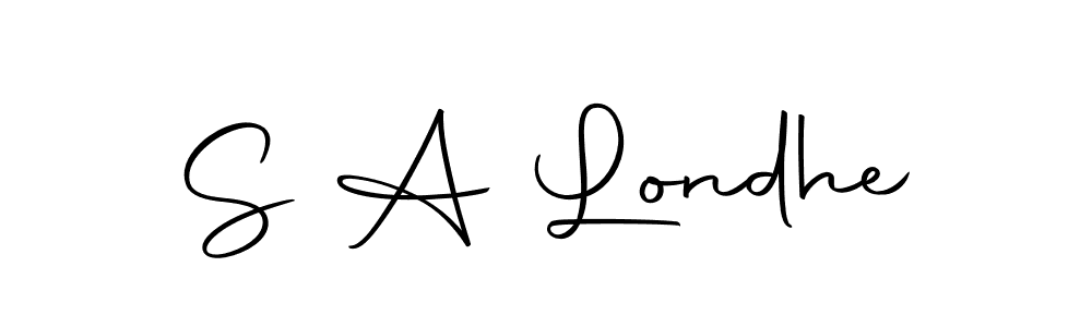 This is the best signature style for the S A Londhe name. Also you like these signature font (Autography-DOLnW). Mix name signature. S A Londhe signature style 10 images and pictures png