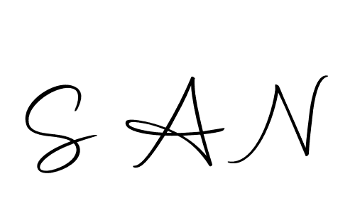 Design your own signature with our free online signature maker. With this signature software, you can create a handwritten (Autography-DOLnW) signature for name S A N. S A N signature style 10 images and pictures png