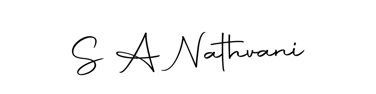 Make a beautiful signature design for name S A Nathvani. Use this online signature maker to create a handwritten signature for free. S A Nathvani signature style 10 images and pictures png