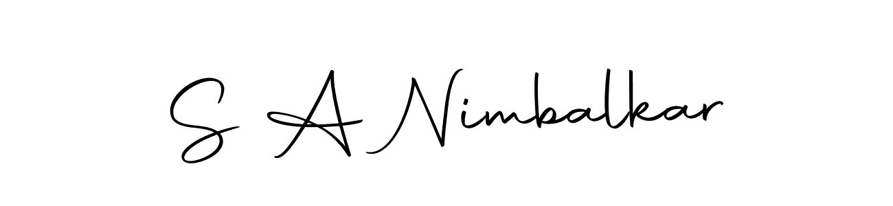 if you are searching for the best signature style for your name S A Nimbalkar. so please give up your signature search. here we have designed multiple signature styles  using Autography-DOLnW. S A Nimbalkar signature style 10 images and pictures png
