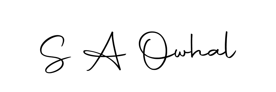 if you are searching for the best signature style for your name S A Owhal. so please give up your signature search. here we have designed multiple signature styles  using Autography-DOLnW. S A Owhal signature style 10 images and pictures png