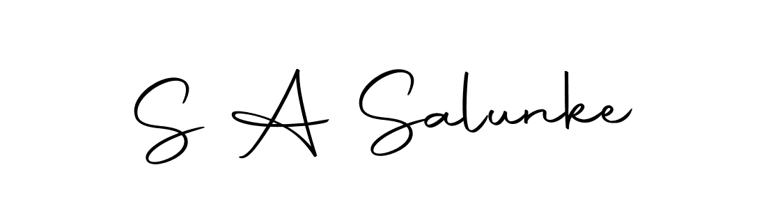 Make a beautiful signature design for name S A Salunke. Use this online signature maker to create a handwritten signature for free. S A Salunke signature style 10 images and pictures png