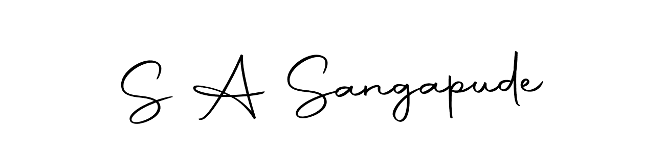 Make a beautiful signature design for name S A Sangapude. With this signature (Autography-DOLnW) style, you can create a handwritten signature for free. S A Sangapude signature style 10 images and pictures png