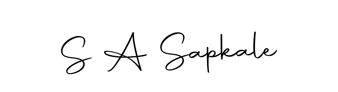 S A Sapkale stylish signature style. Best Handwritten Sign (Autography-DOLnW) for my name. Handwritten Signature Collection Ideas for my name S A Sapkale. S A Sapkale signature style 10 images and pictures png