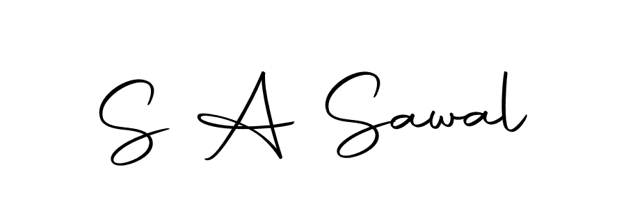 How to make S A Sawal name signature. Use Autography-DOLnW style for creating short signs online. This is the latest handwritten sign. S A Sawal signature style 10 images and pictures png