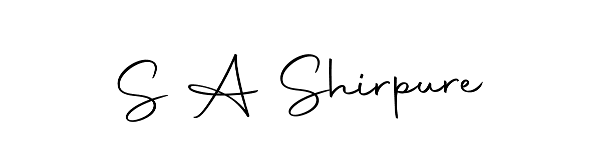 You should practise on your own different ways (Autography-DOLnW) to write your name (S A Shirpure) in signature. don't let someone else do it for you. S A Shirpure signature style 10 images and pictures png