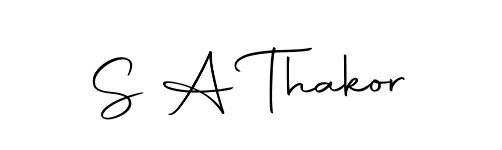 Design your own signature with our free online signature maker. With this signature software, you can create a handwritten (Autography-DOLnW) signature for name S A Thakor. S A Thakor signature style 10 images and pictures png