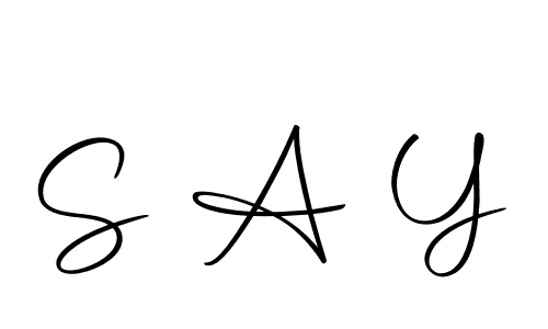 Create a beautiful signature design for name S A Y. With this signature (Autography-DOLnW) fonts, you can make a handwritten signature for free. S A Y signature style 10 images and pictures png