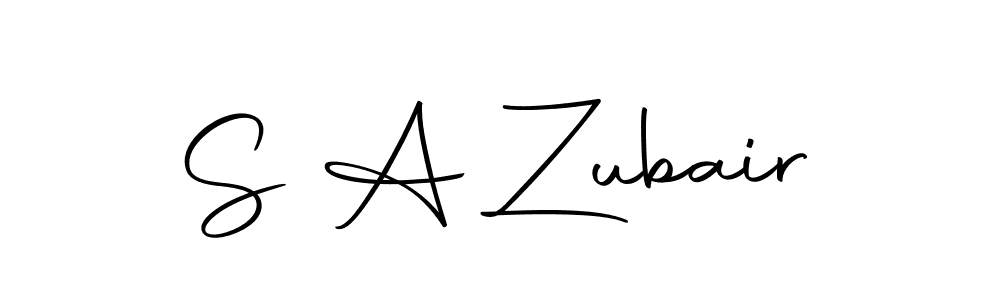 You should practise on your own different ways (Autography-DOLnW) to write your name (S A Zubair) in signature. don't let someone else do it for you. S A Zubair signature style 10 images and pictures png