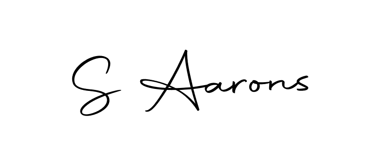 How to make S Aarons name signature. Use Autography-DOLnW style for creating short signs online. This is the latest handwritten sign. S Aarons signature style 10 images and pictures png