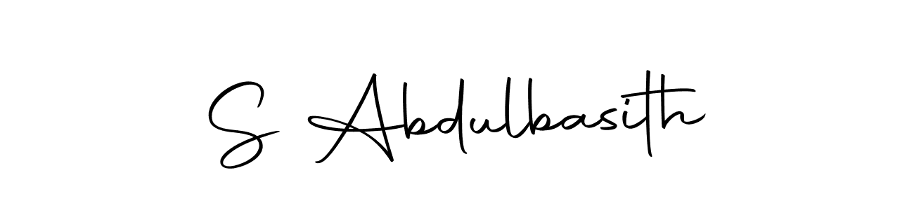 The best way (Autography-DOLnW) to make a short signature is to pick only two or three words in your name. The name S Abdulbasith include a total of six letters. For converting this name. S Abdulbasith signature style 10 images and pictures png