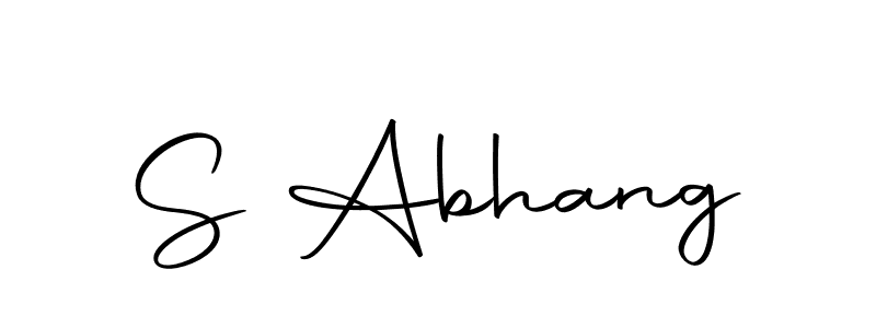 Make a beautiful signature design for name S Abhang. Use this online signature maker to create a handwritten signature for free. S Abhang signature style 10 images and pictures png
