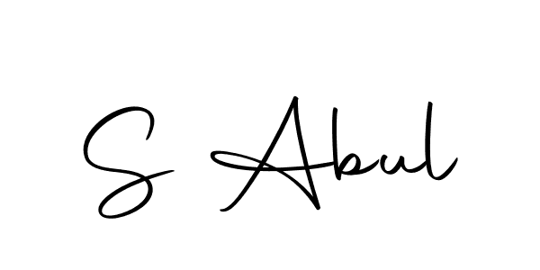 Create a beautiful signature design for name S Abul. With this signature (Autography-DOLnW) fonts, you can make a handwritten signature for free. S Abul signature style 10 images and pictures png