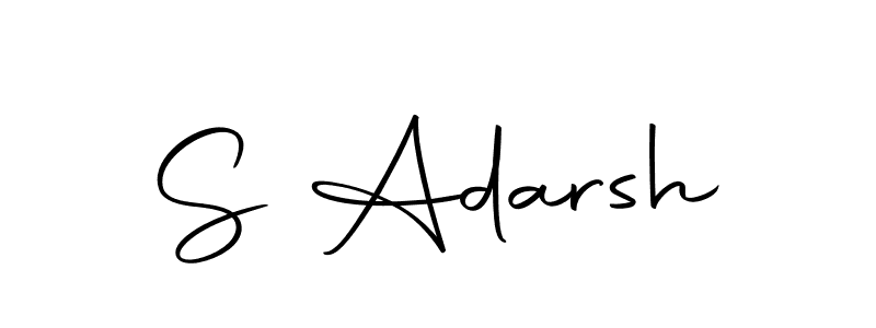 Create a beautiful signature design for name S Adarsh. With this signature (Autography-DOLnW) fonts, you can make a handwritten signature for free. S Adarsh signature style 10 images and pictures png