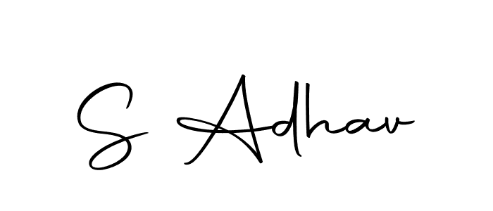 How to make S Adhav name signature. Use Autography-DOLnW style for creating short signs online. This is the latest handwritten sign. S Adhav signature style 10 images and pictures png