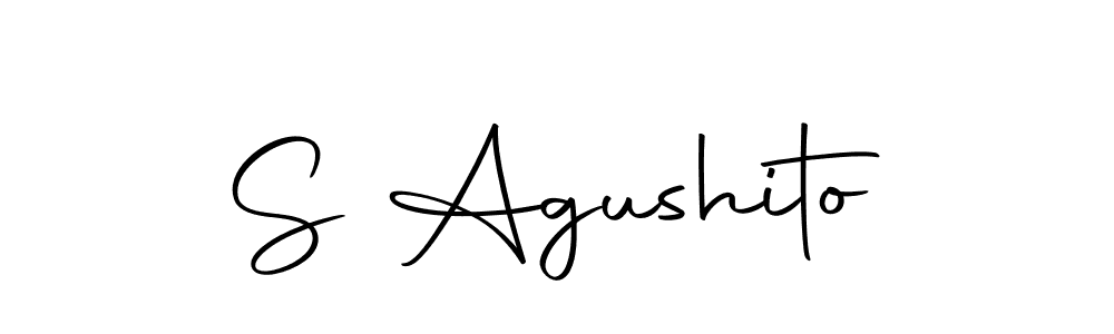 Use a signature maker to create a handwritten signature online. With this signature software, you can design (Autography-DOLnW) your own signature for name S Agushito. S Agushito signature style 10 images and pictures png