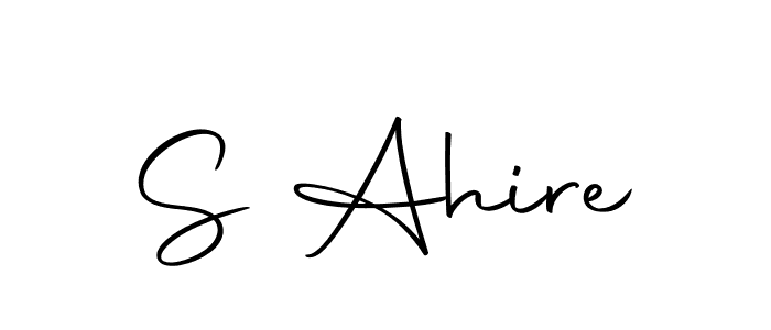 Create a beautiful signature design for name S Ahire. With this signature (Autography-DOLnW) fonts, you can make a handwritten signature for free. S Ahire signature style 10 images and pictures png