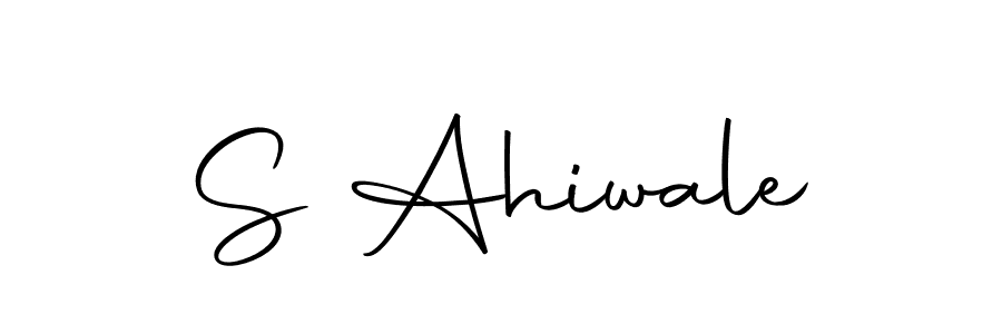 How to make S Ahiwale name signature. Use Autography-DOLnW style for creating short signs online. This is the latest handwritten sign. S Ahiwale signature style 10 images and pictures png