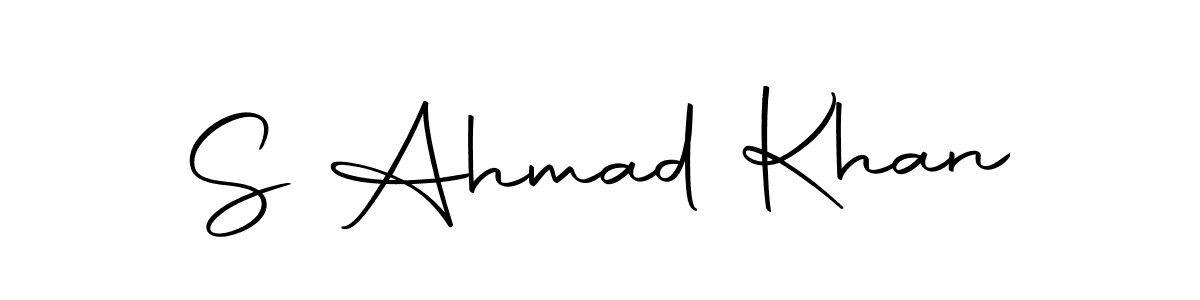 Create a beautiful signature design for name S Ahmad Khan. With this signature (Autography-DOLnW) fonts, you can make a handwritten signature for free. S Ahmad Khan signature style 10 images and pictures png