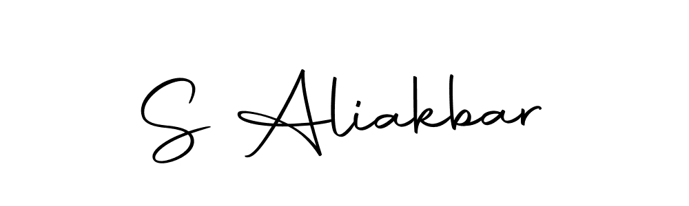 Use a signature maker to create a handwritten signature online. With this signature software, you can design (Autography-DOLnW) your own signature for name S Aliakbar. S Aliakbar signature style 10 images and pictures png