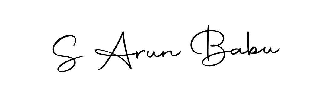 Use a signature maker to create a handwritten signature online. With this signature software, you can design (Autography-DOLnW) your own signature for name S Arun Babu. S Arun Babu signature style 10 images and pictures png