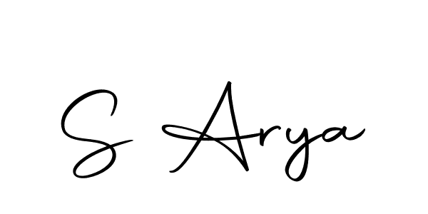 Use a signature maker to create a handwritten signature online. With this signature software, you can design (Autography-DOLnW) your own signature for name S Arya. S Arya signature style 10 images and pictures png