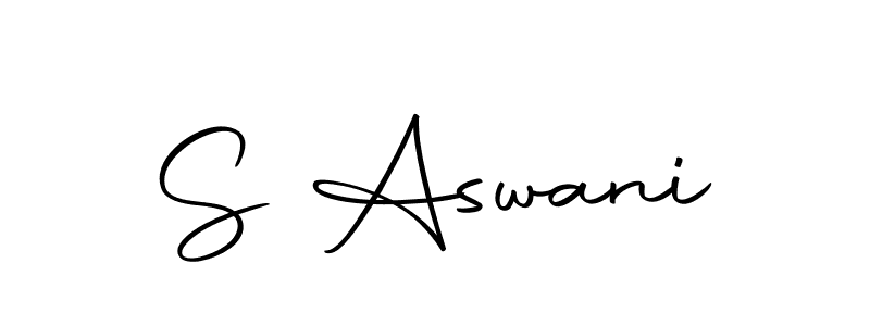 Make a beautiful signature design for name S Aswani. Use this online signature maker to create a handwritten signature for free. S Aswani signature style 10 images and pictures png