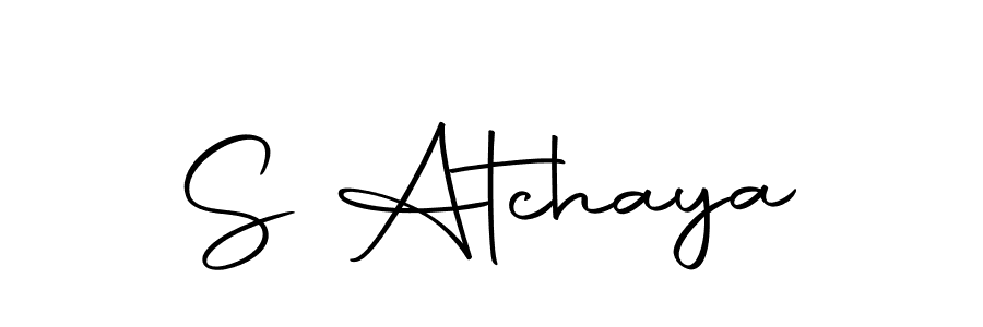 You can use this online signature creator to create a handwritten signature for the name S Atchaya. This is the best online autograph maker. S Atchaya signature style 10 images and pictures png