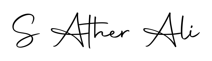 The Autography-DOLnW font transforms the name S Ather Ali into an executive sign with sharp precision and distinguished character. S Ather Ali signature style 10 images and pictures png