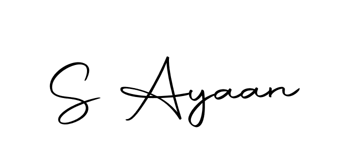 You can use this online signature creator to create a handwritten signature for the name S Ayaan. This is the best online autograph maker. S Ayaan signature style 10 images and pictures png