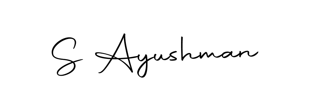 Similarly Autography-DOLnW is the best handwritten signature design. Signature creator online .You can use it as an online autograph creator for name S Ayushman. S Ayushman signature style 10 images and pictures png