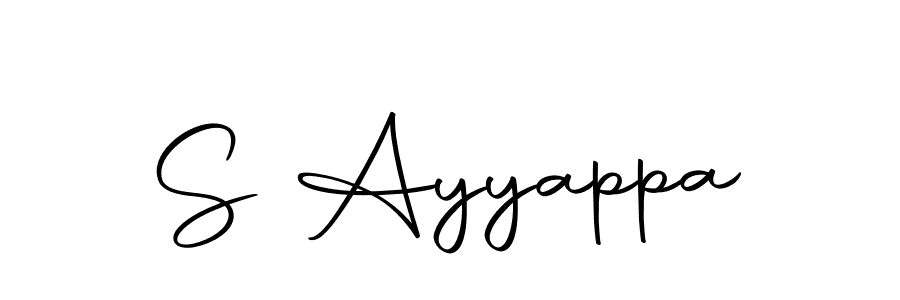 Create a beautiful signature design for name S Ayyappa. With this signature (Autography-DOLnW) fonts, you can make a handwritten signature for free. S Ayyappa signature style 10 images and pictures png