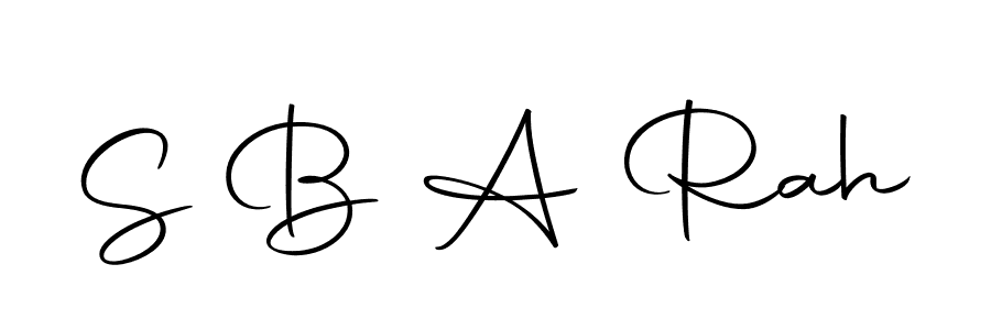 How to make S B A Rah signature? Autography-DOLnW is a professional autograph style. Create handwritten signature for S B A Rah name. S B A Rah signature style 10 images and pictures png