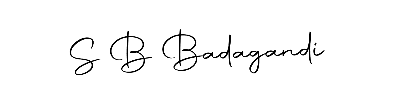 Create a beautiful signature design for name S B Badagandi. With this signature (Autography-DOLnW) fonts, you can make a handwritten signature for free. S B Badagandi signature style 10 images and pictures png