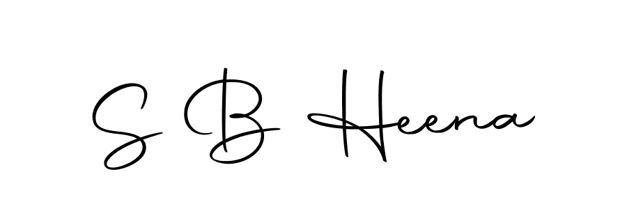 Create a beautiful signature design for name S B Heena. With this signature (Autography-DOLnW) fonts, you can make a handwritten signature for free. S B Heena signature style 10 images and pictures png