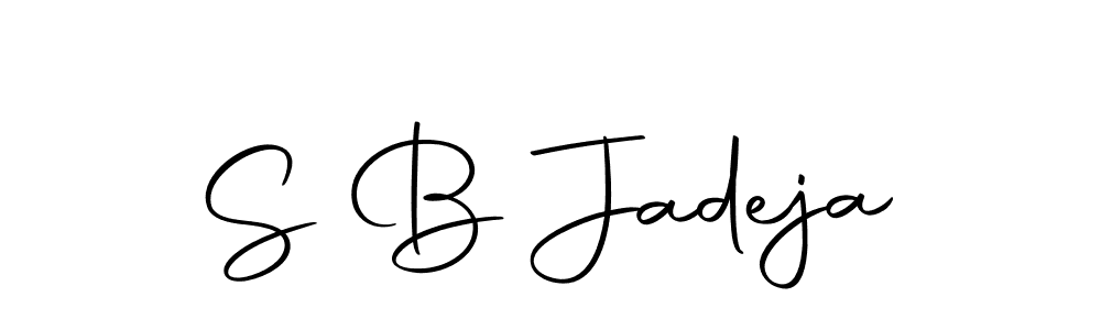 You should practise on your own different ways (Autography-DOLnW) to write your name (S B Jadeja) in signature. don't let someone else do it for you. S B Jadeja signature style 10 images and pictures png