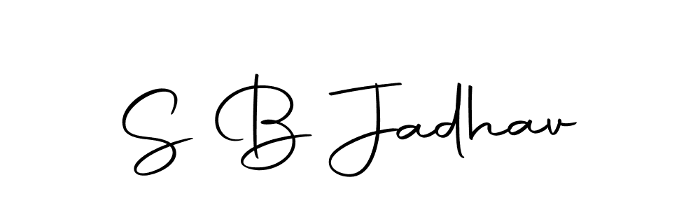 Design your own signature with our free online signature maker. With this signature software, you can create a handwritten (Autography-DOLnW) signature for name S B Jadhav. S B Jadhav signature style 10 images and pictures png